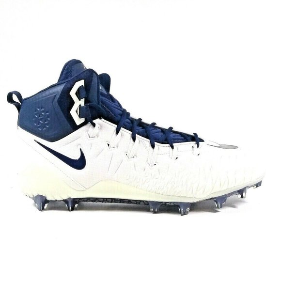 Nike Force Savage Pro TD Men's Size 18 Promo White/Blue Football Cleats - Picture 1 of 12